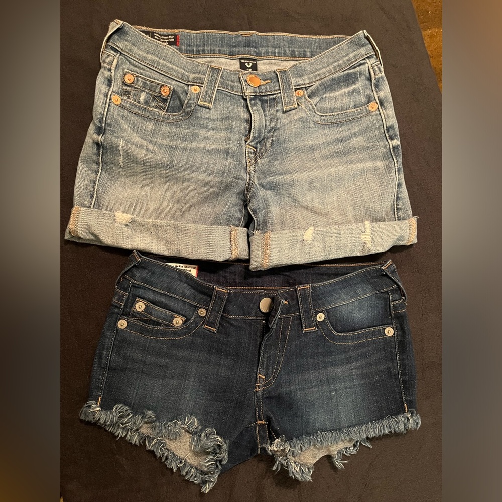 Two True Religion Jean shorts